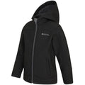 Black - Lifestyle - Mountain Warehouse Childrens-Kids Exodus Water Resistant Soft Shell Jacket