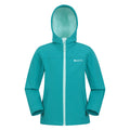 Teal - Front - Mountain Warehouse Childrens-Kids Exodus Water Resistant Soft Shell Jacket