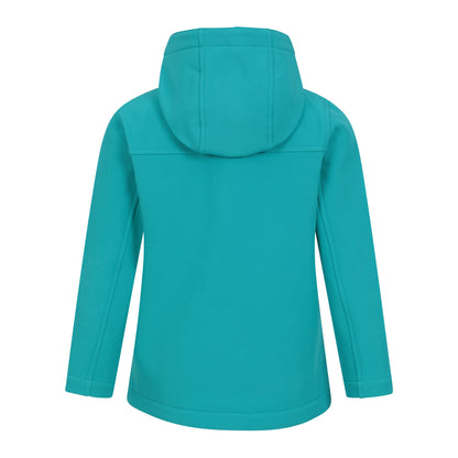 Teal - Back - Mountain Warehouse Childrens-Kids Exodus Water Resistant Soft Shell Jacket