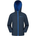 Navy - Front - Mountain Warehouse Childrens-Kids Exodus Water Resistant Soft Shell Jacket