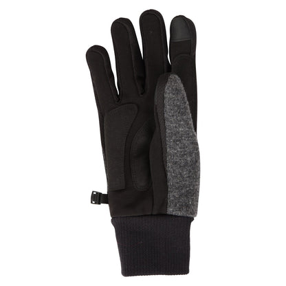 Grey - Back - Mountain Warehouse Mens Windproof Faux Fur Lined Touch Gloves
