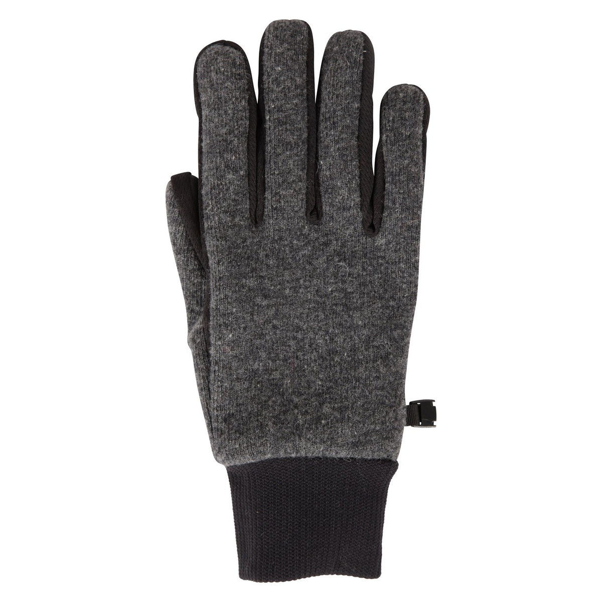 Grey - Front - Mountain Warehouse Mens Windproof Faux Fur Lined Touch Gloves