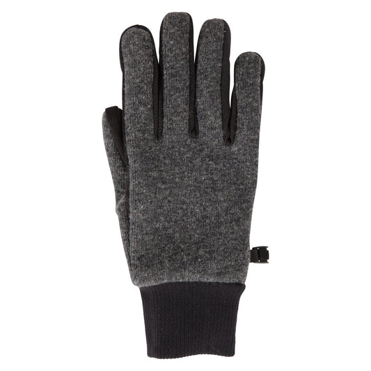 Grey - Front - Mountain Warehouse Mens Windproof Faux Fur Lined Touch Gloves