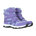 Lavender-Mint - Pack Shot - Mountain Warehouse Childrens-Kids Slope Adaptive Softshell Snow Boots