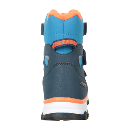 Blue-Orange - Back - Mountain Warehouse Childrens-Kids Slope Adaptive Softshell Snow Boots