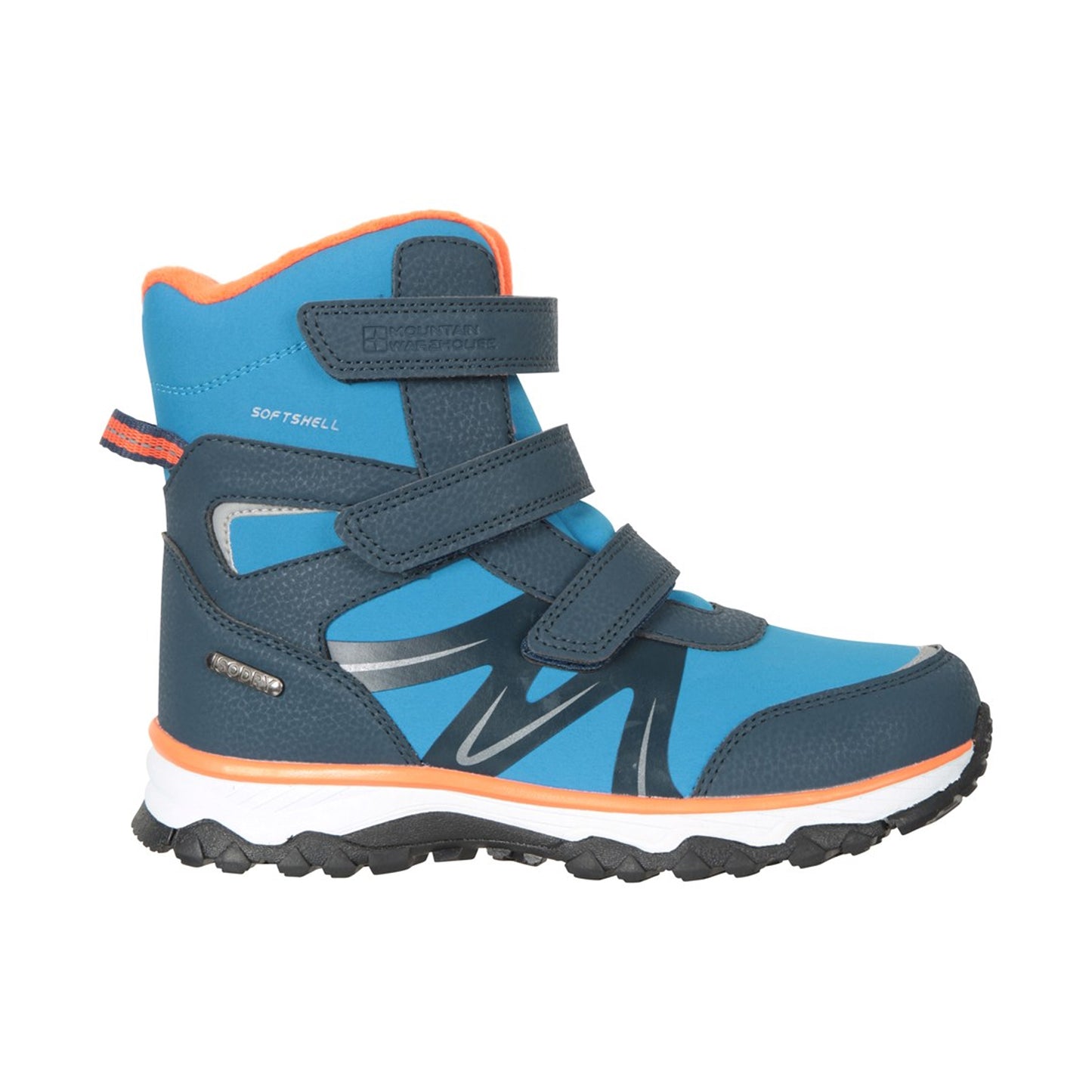 Blue-Orange - Lifestyle - Mountain Warehouse Childrens-Kids Slope Adaptive Softshell Snow Boots