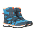 Blue-Orange - Close up - Mountain Warehouse Childrens-Kids Slope Adaptive Softshell Snow Boots