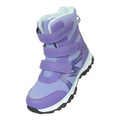 Lavender-Mint - Front - Mountain Warehouse Childrens-Kids Slope Adaptive Softshell Snow Boots