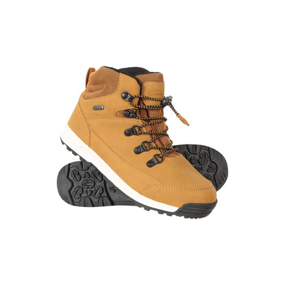Brown - Close up - Mountain Warehouse Childrens-Kids Redwood Waterproof Walking Boots