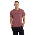 Burgundy - Close up - Animal Mens Jacob Logo T-Shirt