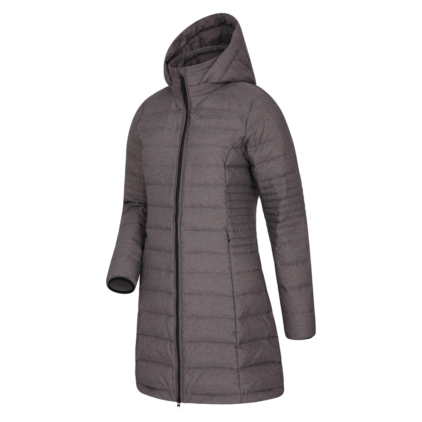 Dark Grey - Side - Mountain Warehouse Womens-Ladies Furnace Down Long Length Padded Jacket