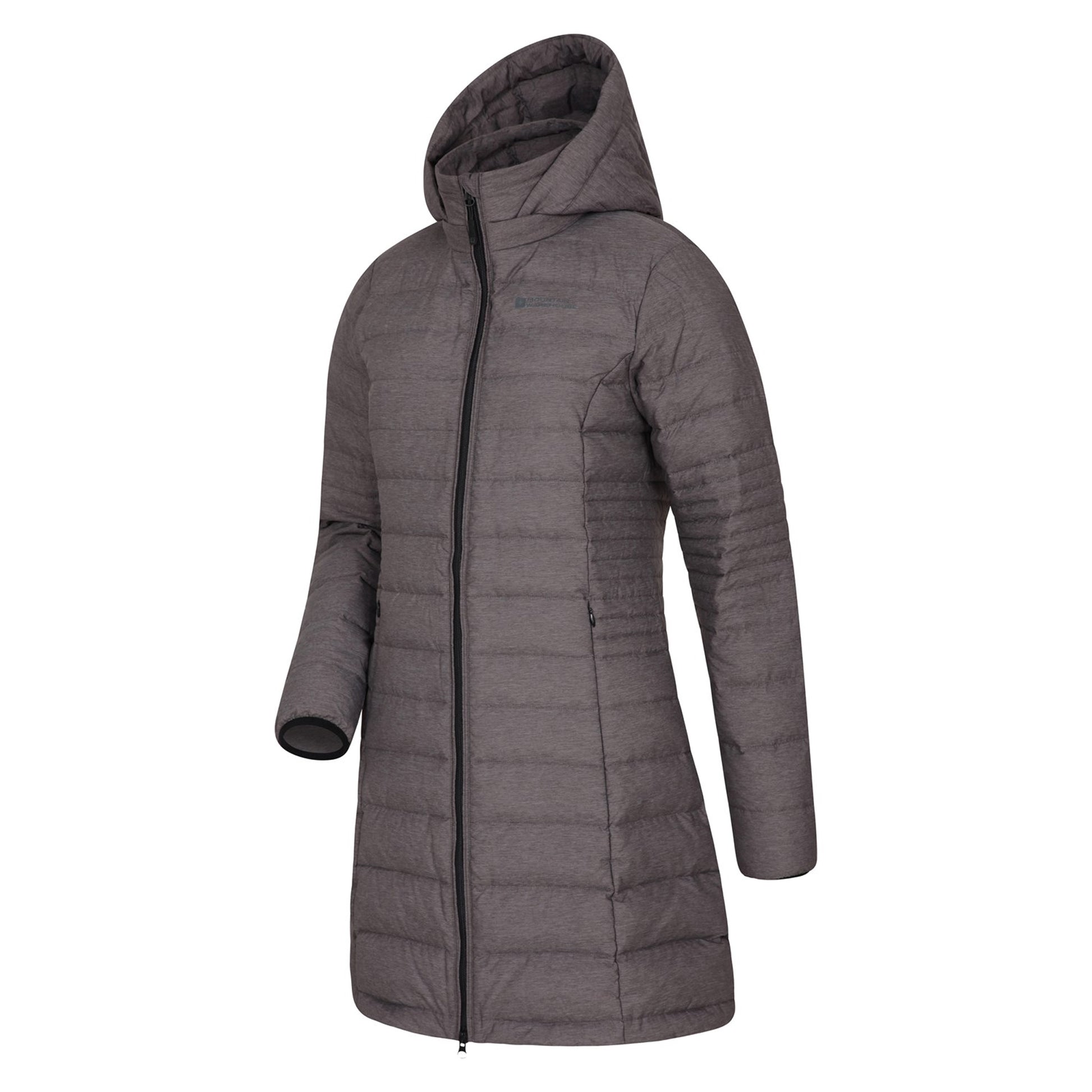 Dark Grey - Side - Mountain Warehouse Womens-Ladies Furnace Down Long Length Padded Jacket