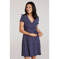 Indigo - Front - Mountain Warehouse Womens-Ladies Santorini Patterned Jersey Wrap Midi Dress