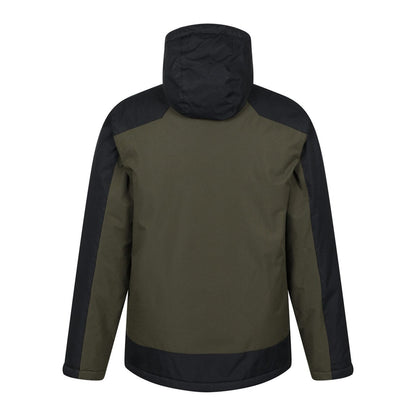 Dark Khaki - Back - Mountain Warehouse Mens Ski Jacket & Trousers