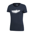 Navy - Back - Mountain Warehouse Womens-Ladies Feather Organic Cotton T-Shirt