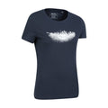 Navy - Side - Mountain Warehouse Womens-Ladies Feather Organic Cotton T-Shirt