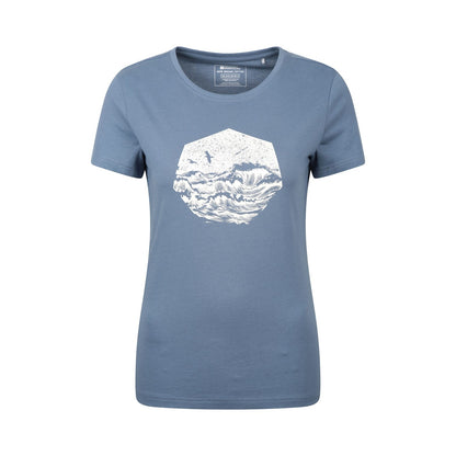 Black - Front - Mountain Warehouse Womens-Ladies Surf Print Organic Cotton T-Shirt