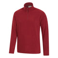 Dark Red - Side - Mountain Warehouse Mens Camber II Camo Half Zip Fleece Top