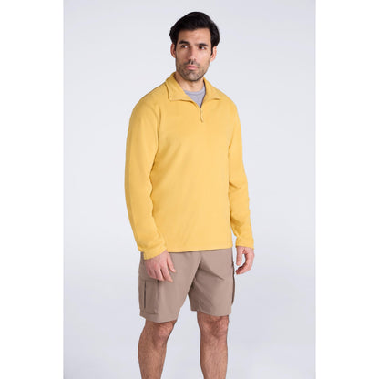 Bright Yellow - Front - Mountain Warehouse Mens Camber II Half Zip Fleece Top