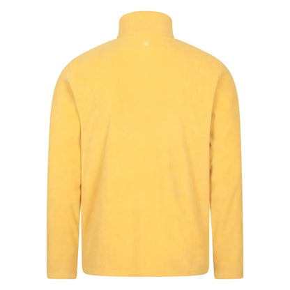 Bright Yellow - Back - Mountain Warehouse Mens Camber II Half Zip Fleece Top