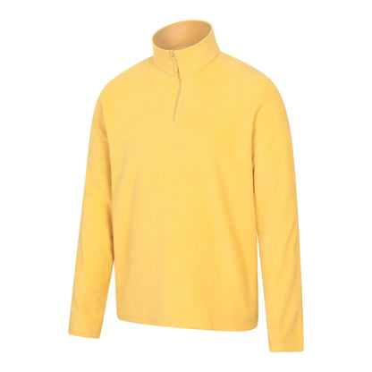 Bright Yellow - Side - Mountain Warehouse Mens Camber II Half Zip Fleece Top