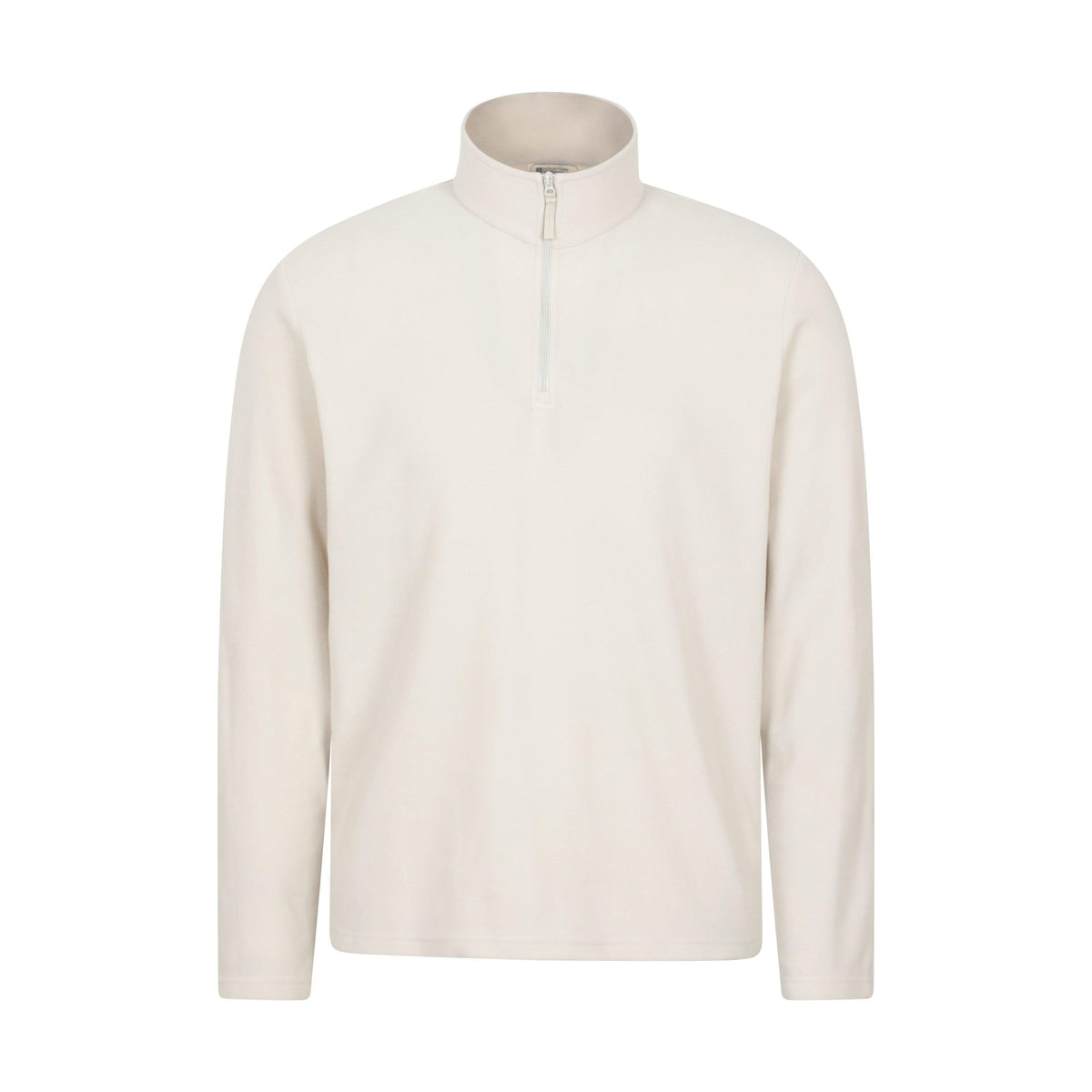 Cream - Front - Mountain Warehouse Mens Camber II Half Zip Fleece Top