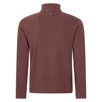Dark Brown - Back - Mountain Warehouse Mens Camber II Half Zip Fleece Top