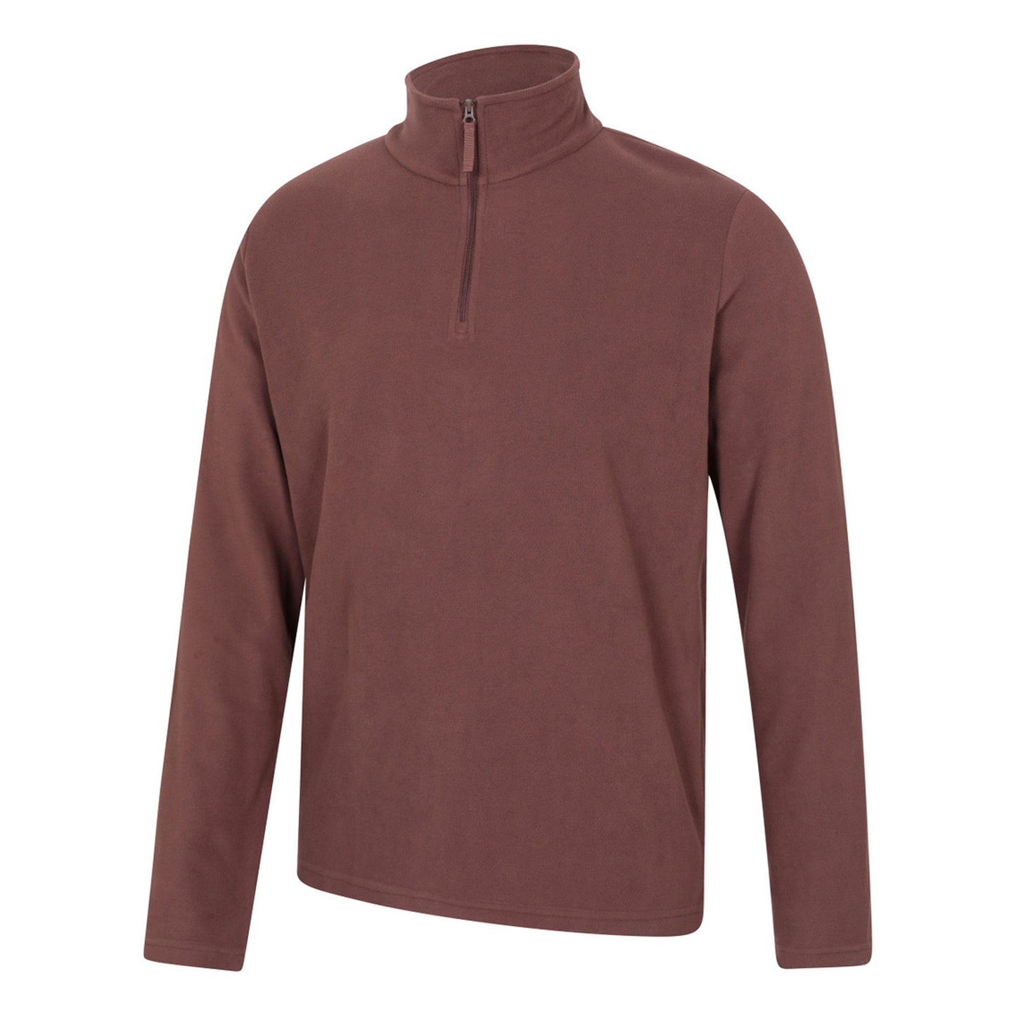 Dark Brown - Side - Mountain Warehouse Mens Camber II Half Zip Fleece Top