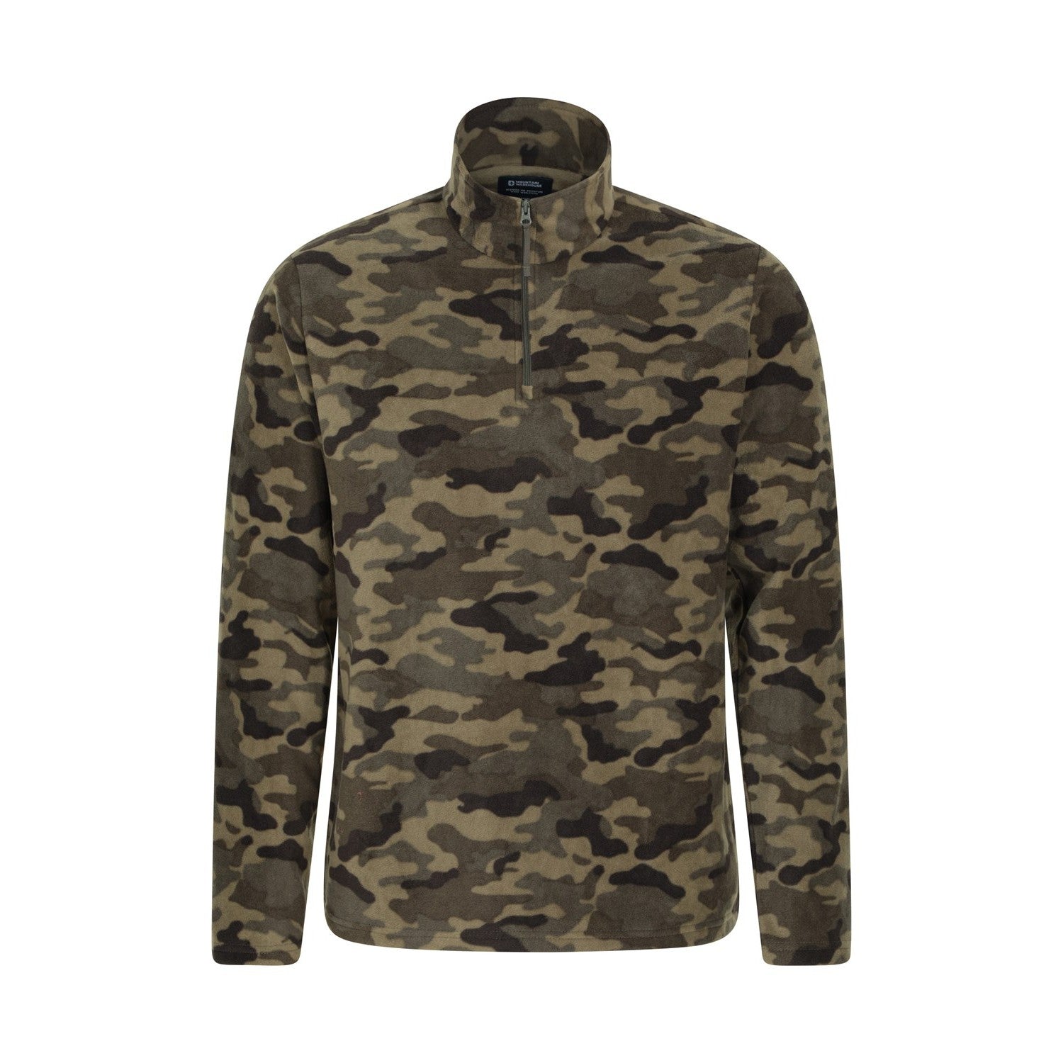Green - Front - Mountain Warehouse Mens Camber II Half Zip Fleece Top