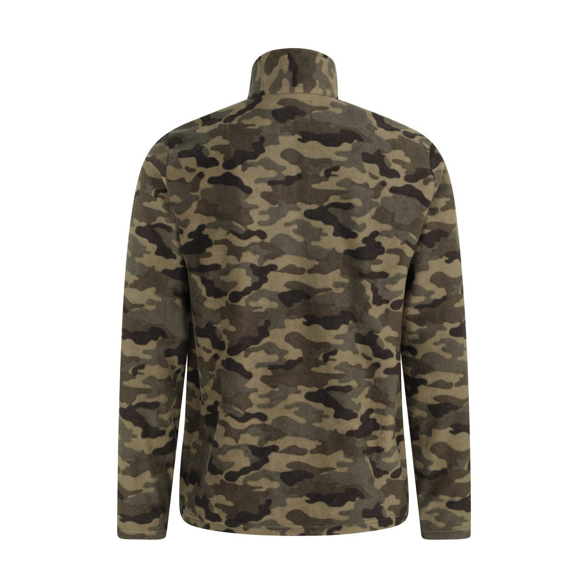 Camouflage Green - Back - Mountain Warehouse Mens Camber II Half Zip Fleece Top