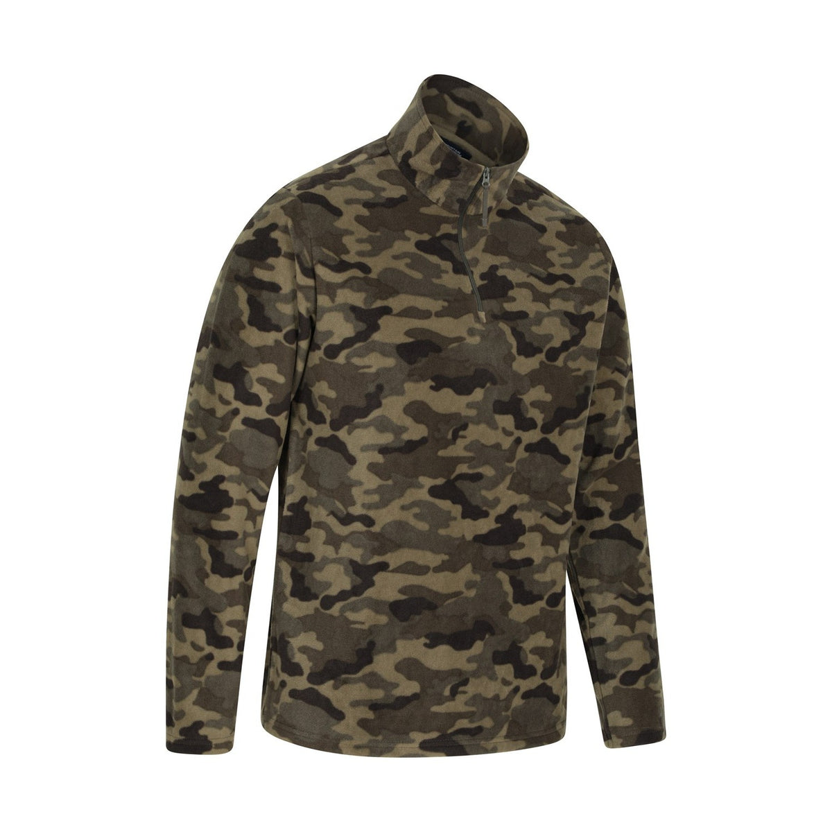 Camouflage Green - Lifestyle - Mountain Warehouse Mens Camber II Half Zip Fleece Top