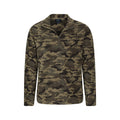 Green - Pack Shot - Mountain Warehouse Mens Camber II Camo Half Zip Fleece Top