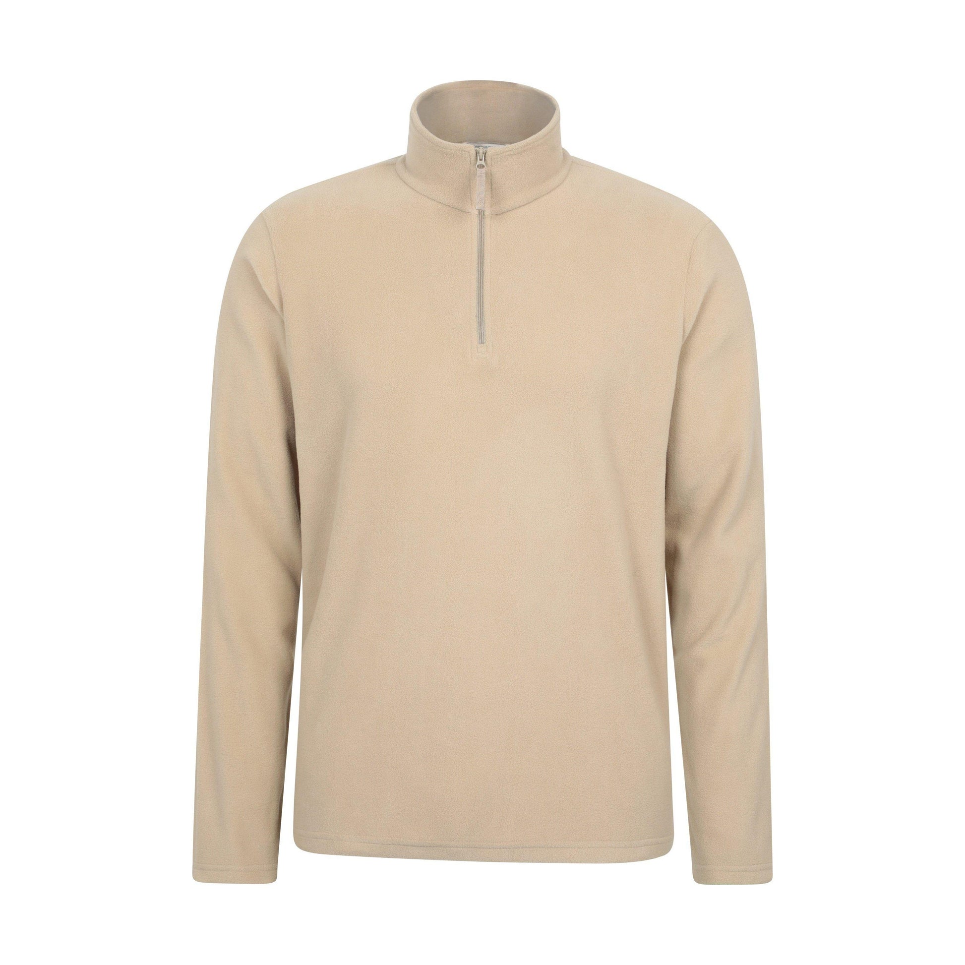 Off White - Front - Mountain Warehouse Mens Camber II Half Zip Fleece Top