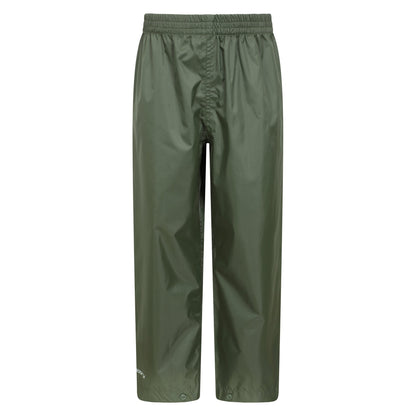 Khaki - Front - Mountain Warehouse Childrens-Kids Pakka II Waterproof Over Trousers