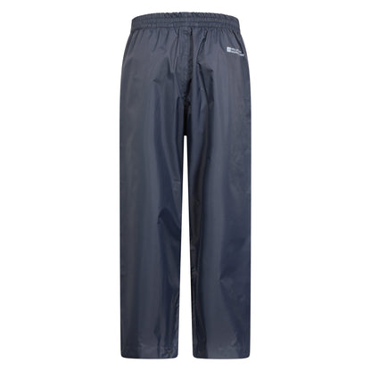 Navy - Back - Mountain Warehouse Childrens-Kids Pakka II Waterproof Over Trousers