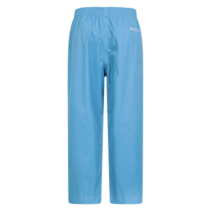 Blue - Back - Mountain Warehouse Childrens-Kids Pakka II Waterproof Over Trousers