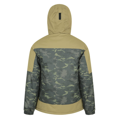 Dark Khaki - Back - Mountain Warehouse Mens Shadow Camouflage Ski Jacket