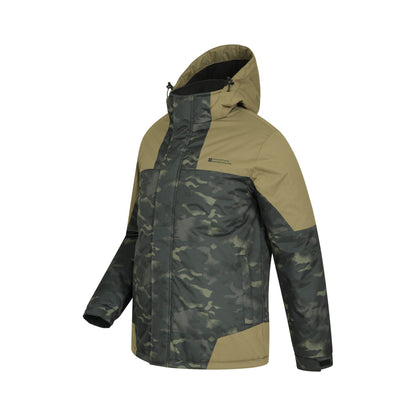 Dark Khaki - Side - Mountain Warehouse Mens Shadow Camouflage Ski Jacket