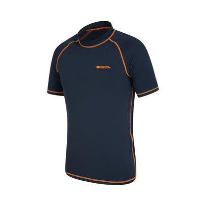 Navy - Back - Mountain Warehouse Mens Contrast Rash Guard