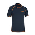 Navy - Side - Mountain Warehouse Mens Contrast Rash Guard