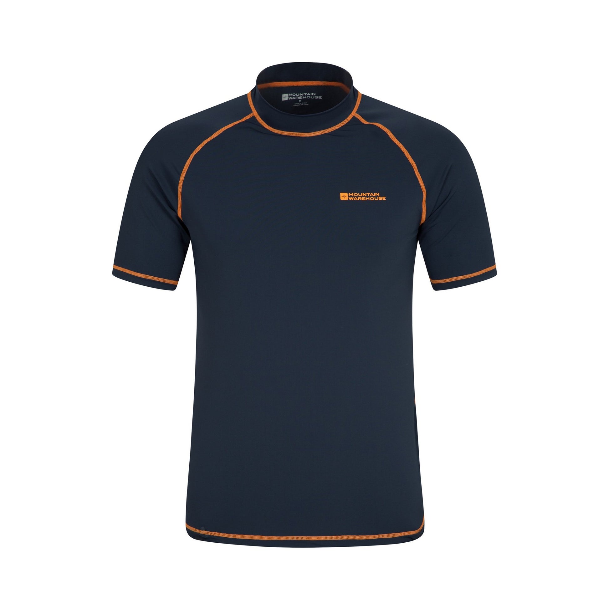 Navy - Front - Mountain Warehouse Mens Contrast Rash Guard
