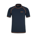 Navy - Front - Mountain Warehouse Mens Contrast Rash Guard