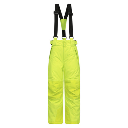 Lime - Front - Mountain Warehouse Childrens-Kids Falcon Extreme Ski Trousers