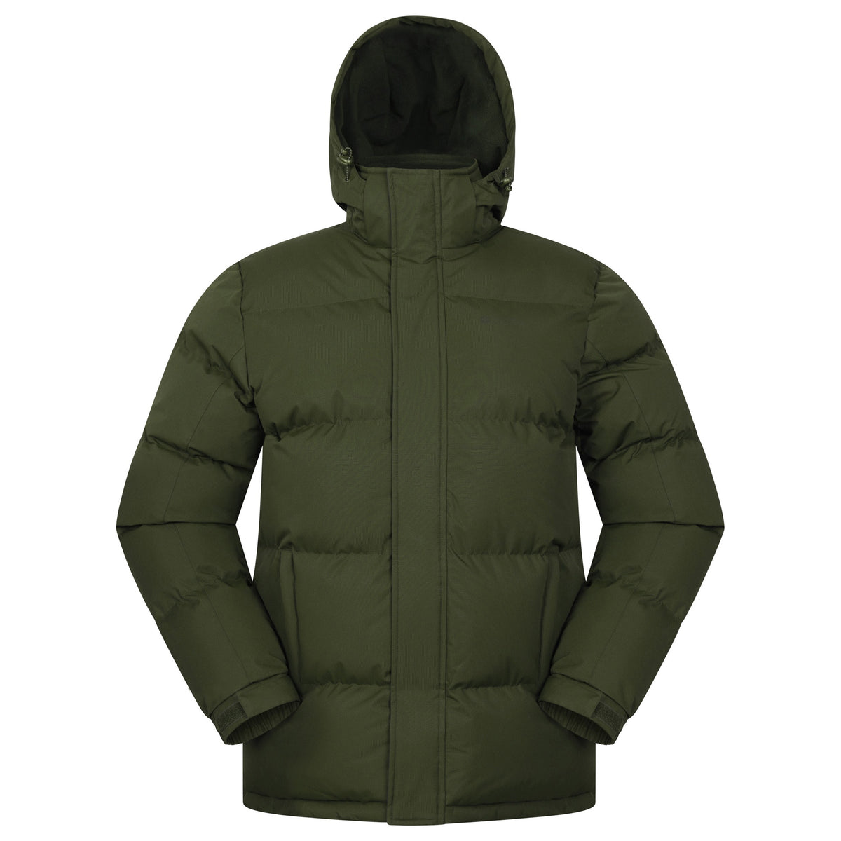 Dark Khaki - Front - Mountain Warehouse Mens Snow Padded Jacket