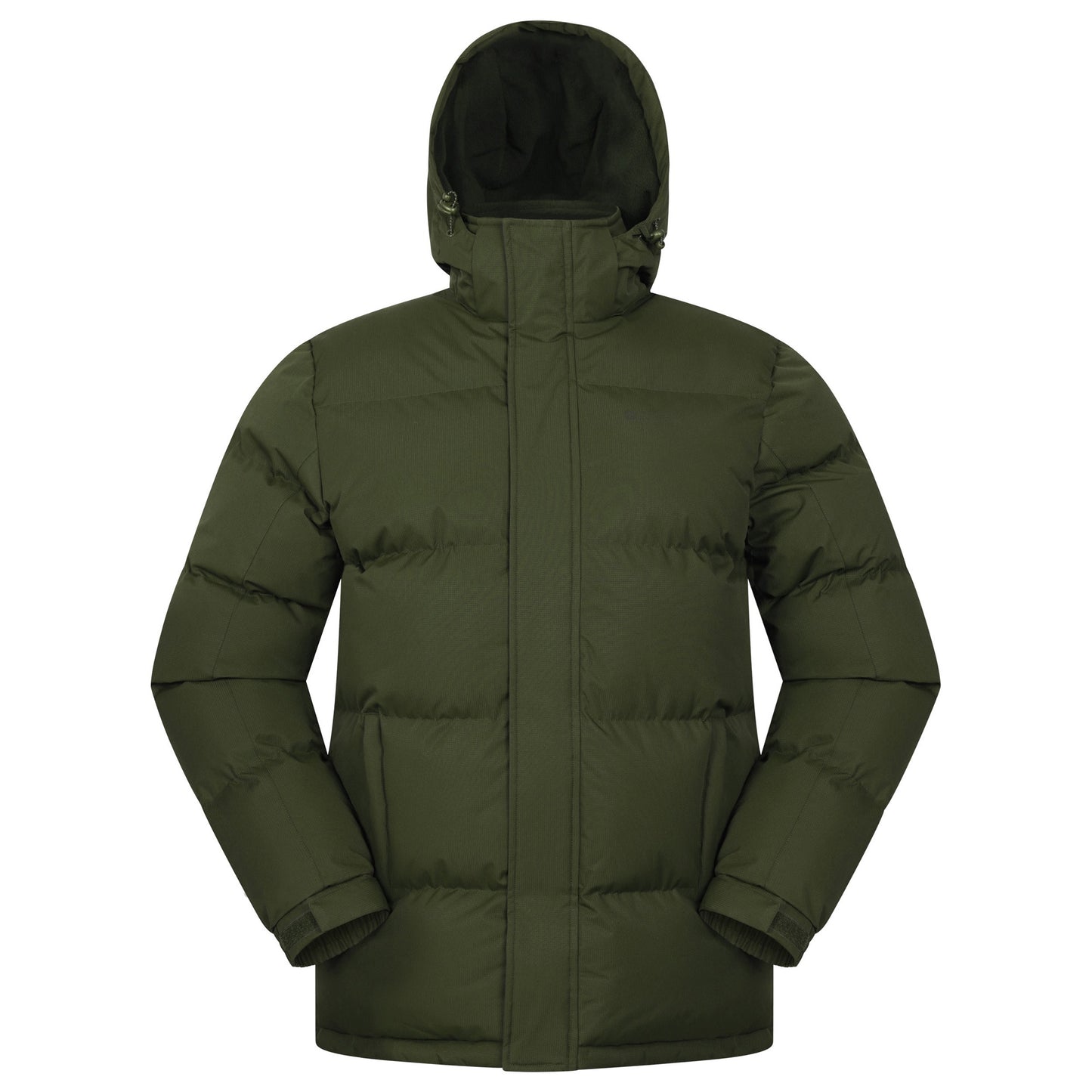 Dark Khaki - Front - Mountain Warehouse Mens Snow Padded Jacket