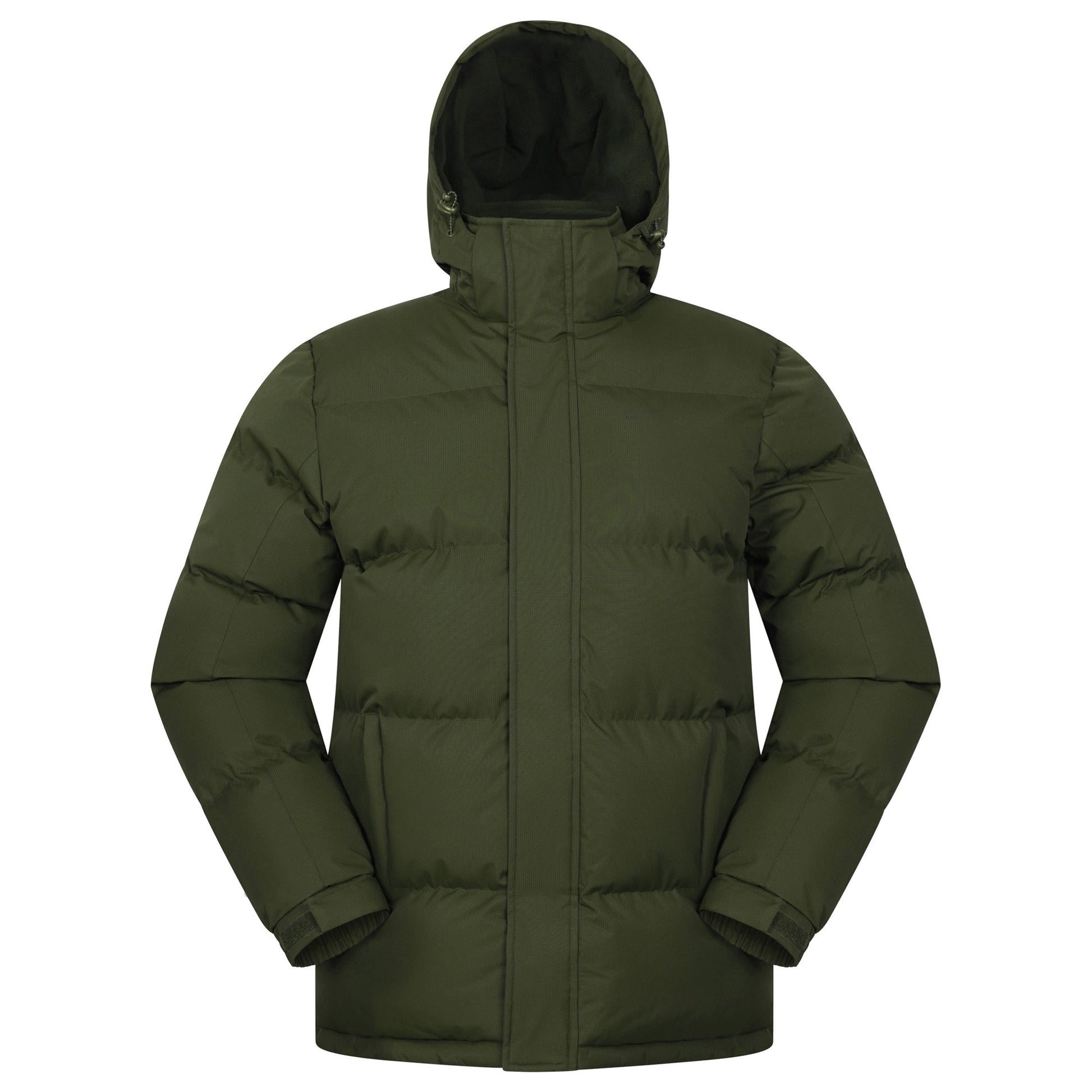 Dark Khaki - Front - Mountain Warehouse Mens Snow Padded Jacket