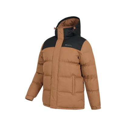 Orange-Black - Side - Mountain Warehouse Mens Snow Padded Jacket
