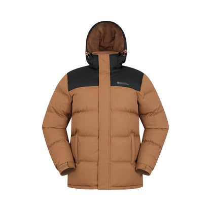 Orange-Black - Front - Mountain Warehouse Mens Snow Padded Jacket