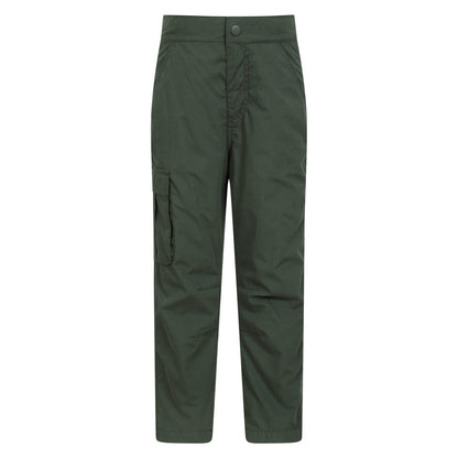 Khaki Green - Front - Mountain Warehouse Childrens-Kids Trek Winter Hiking Trousers