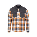 Mustard - Front - Mountain Warehouse Mens Flannel Padded Shirt Jacket